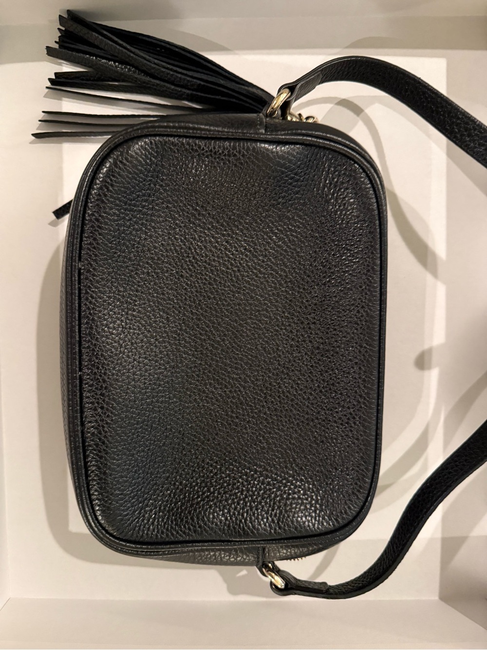 Gucci Black Leather Shoulder Bag with Gold Hardware - Picture 13 of 13